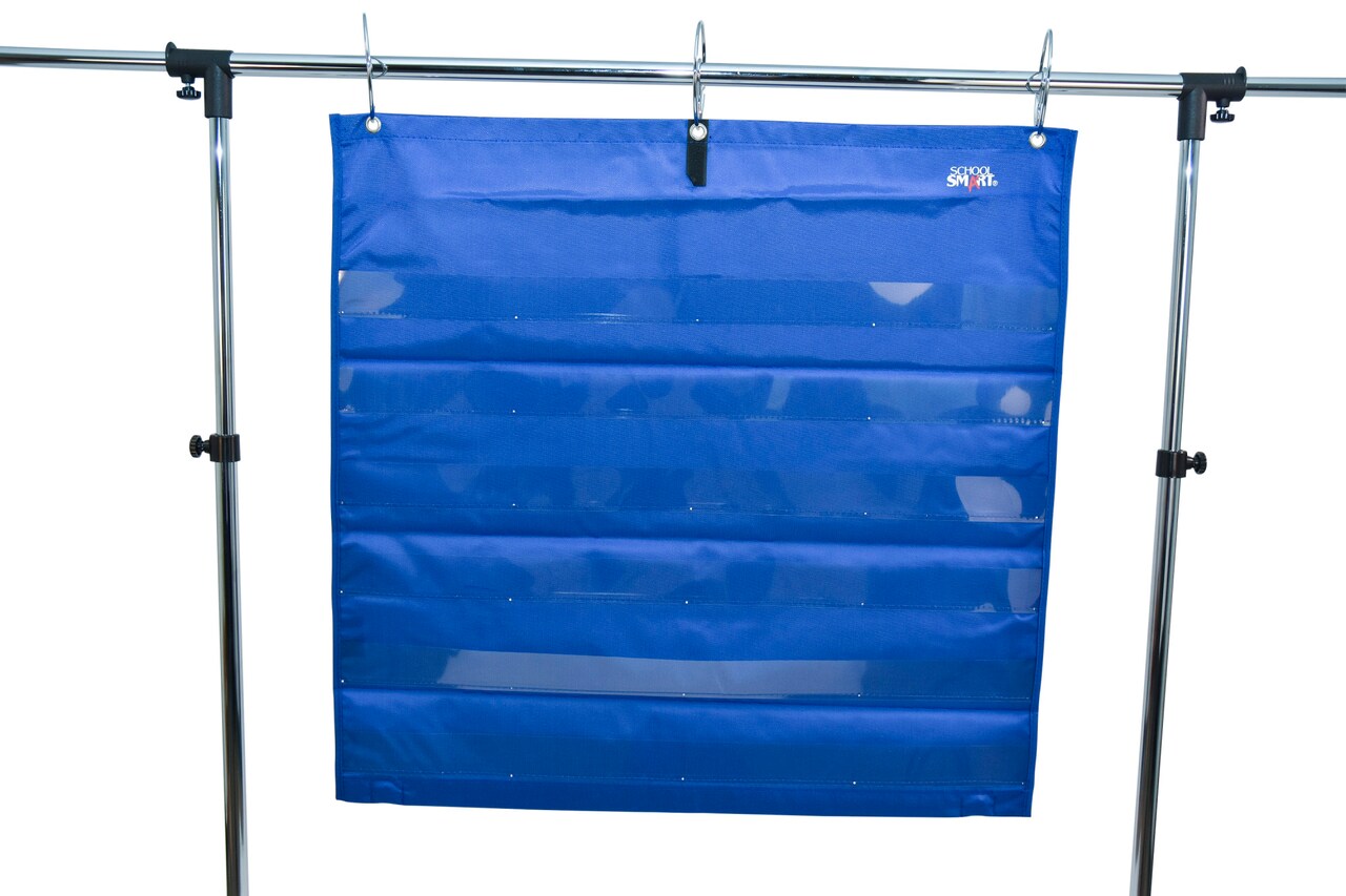 School Smart Mini Pocket Chart with 6 Pockets, 28 x 28 Inches, Blue